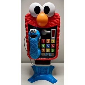 Sesame‎ Street Elmo & Cookie Monster Learning Phone Toy Just Play Works Great
